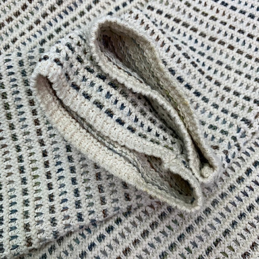 Classic Elements Sweater Medium Textured Tan Knit… - image 8